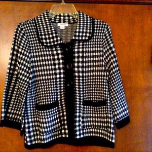 Black and White Check Sweater/Jacket.